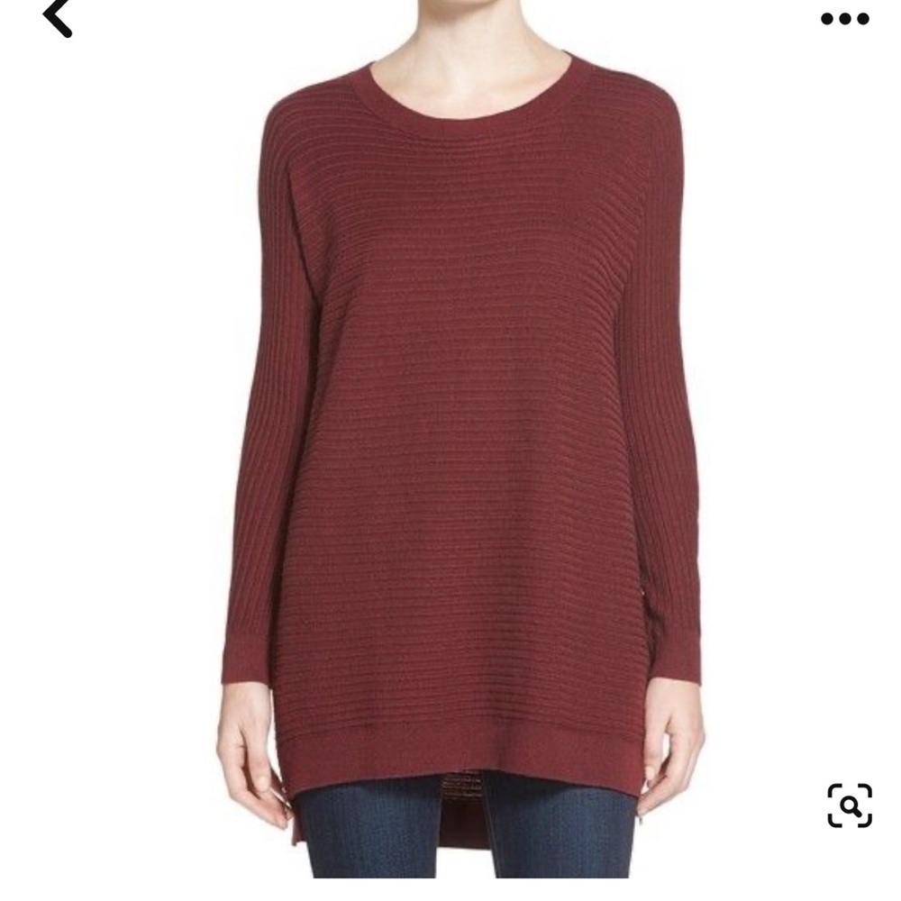 Trouve Ribbed Sweater With Side Zippers